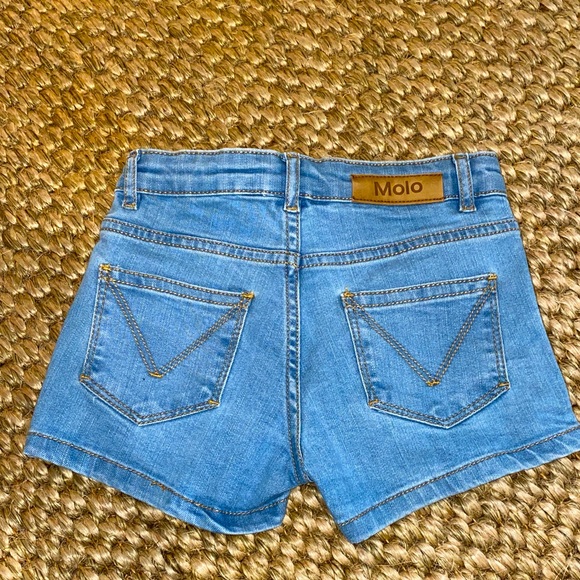 MOLO Angelina Denim Shorts-Rainbow Stripe - Picture 3 of 7